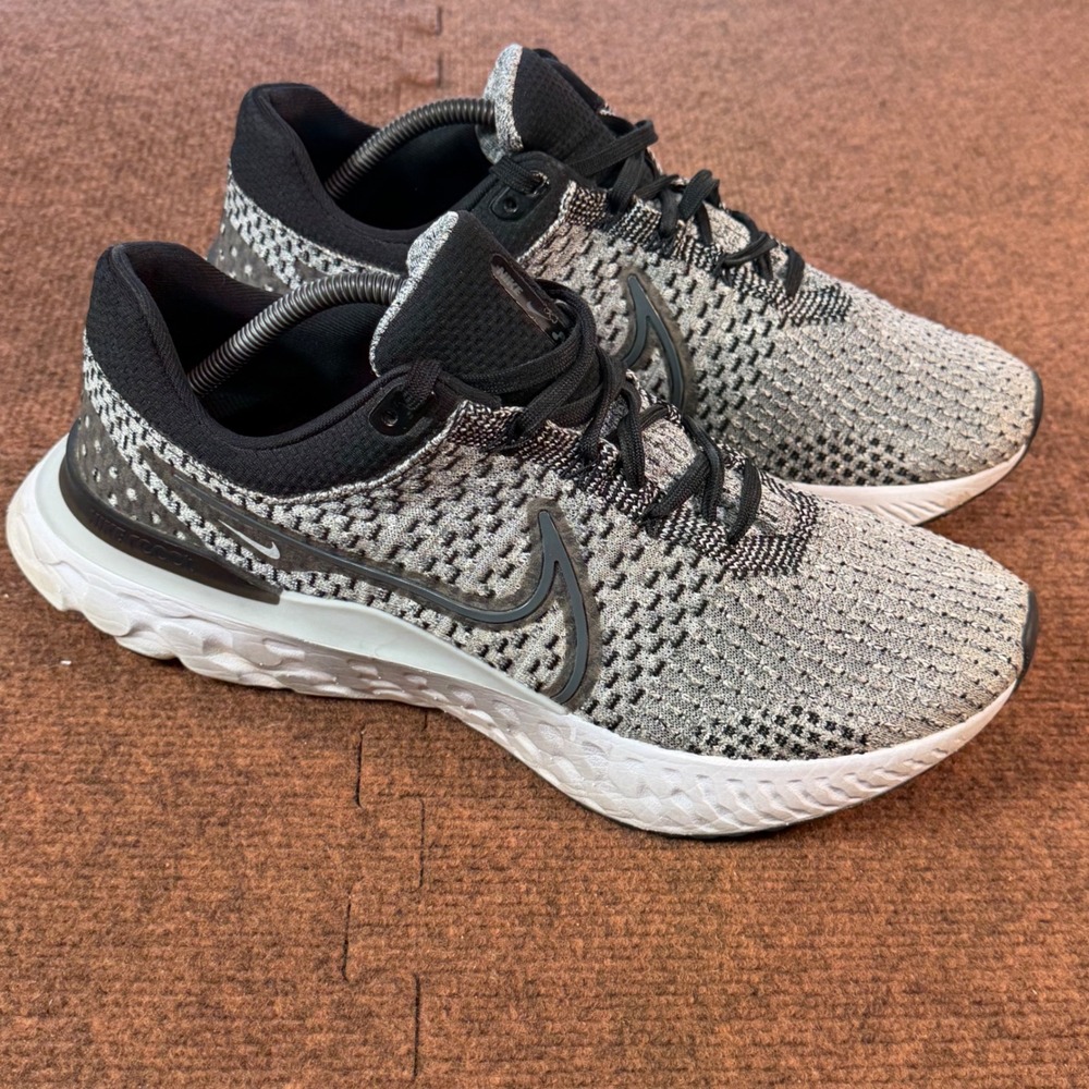 Nike React Infinity 3 Flyknit Mens Running Shoes Grey Black White DH5392-006 12